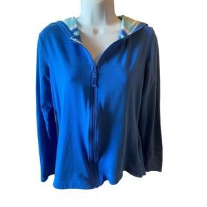 Columbia Sportswear Women's Small Reel Beauty Hoodie Blue Full Zip Omniwick PFG